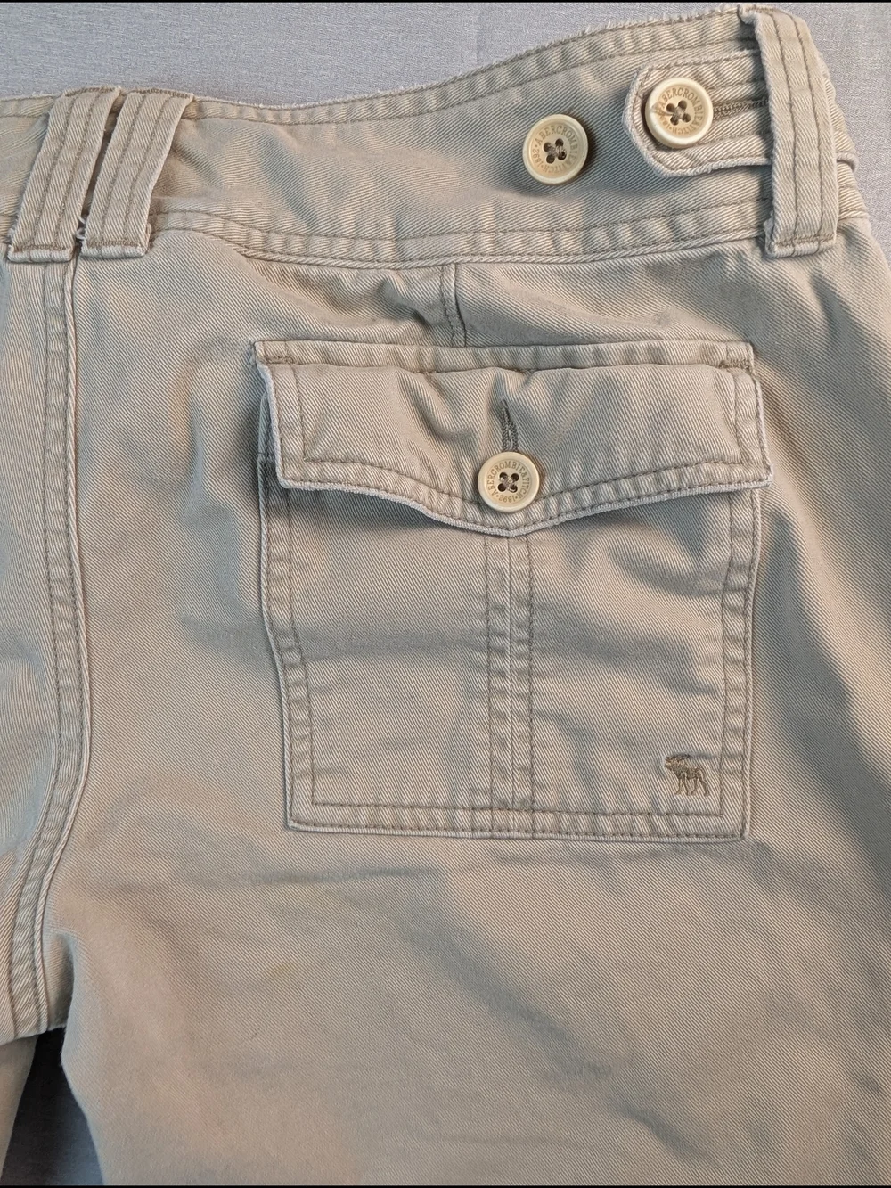 Vintage Y2K Abercrombie & Fitch Low Rise Flare Pants Women's 10‎ Beige